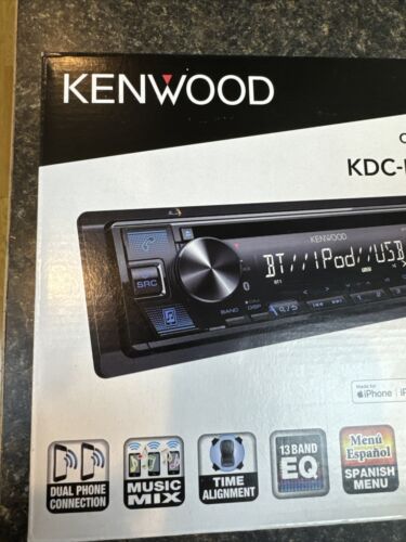 Kenwood KDC-BT370U CD-Receiver, Bluetooth, Dual Phone Connect - NEW IN BOX - Picture 7 of 15