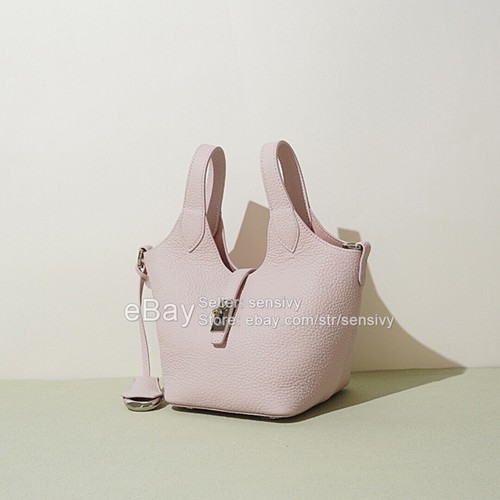 Bolso Bandolera Pequeño Diseño Bolso de Mano - Versátil Cuero Genuino Moda Rosa - Imagen 9 de 24