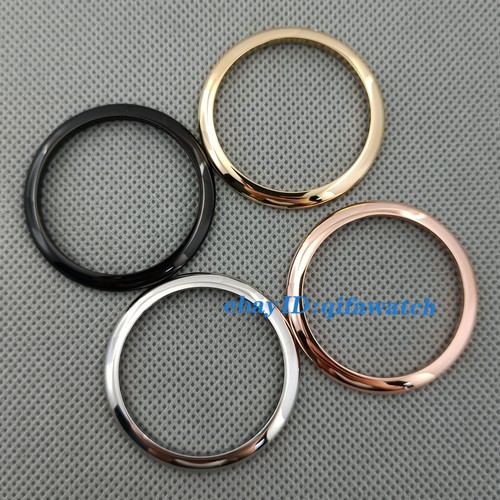 Silver Fluted Bezel Stainless Steel Fit 36mm 39mm Watch Case Ring Repair Parts - Picture 9 of 22