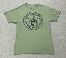 Disney Walt Disney World Cinderella's Castle Shirt Mens Medium Green Graphic