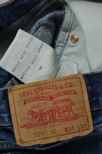 vintage LEVI'S 521 Destroyed raw crop Wedgie JEANS W28 size uk 10 high waisted - Picture 6 of 10