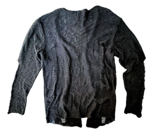 Maglione cardigan uomo Ron Tomson nero invecchiato L 100% cotone con chiusura fibbia - Foto 7 di 7