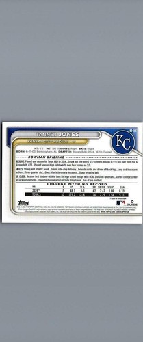 2024 Bowman Draft #BD-195 Tanner Jones - Picture 2 of 2