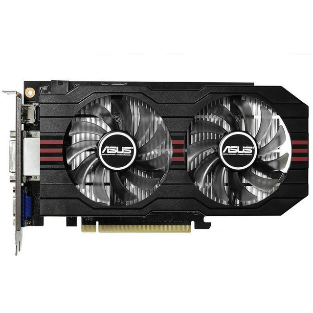 Used ASUS GTX750TI 2GB DDR5 128Bit Double Fun Video Gaming Graphic Card
