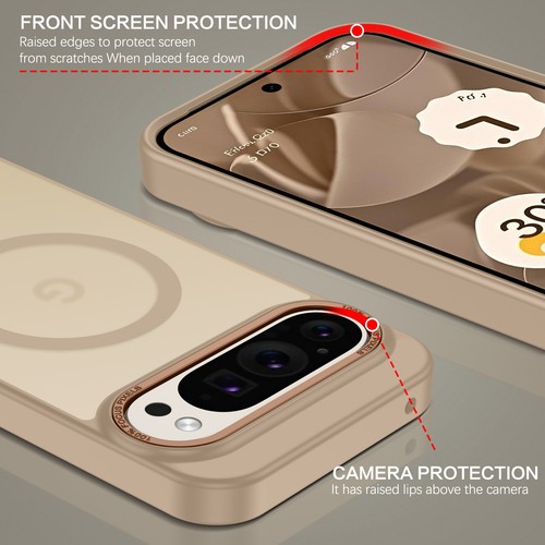 Case For Google Pixel 9/9a/8/7 Pro XL Mag Safe Magnetic Translucent Matte Cover - 第 268/277 張圖片