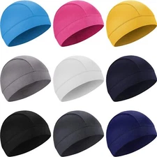 Summer Men Cooling Skull Caps Helmet Liner Beanie Cap Sweat Wicking Cycling Hat