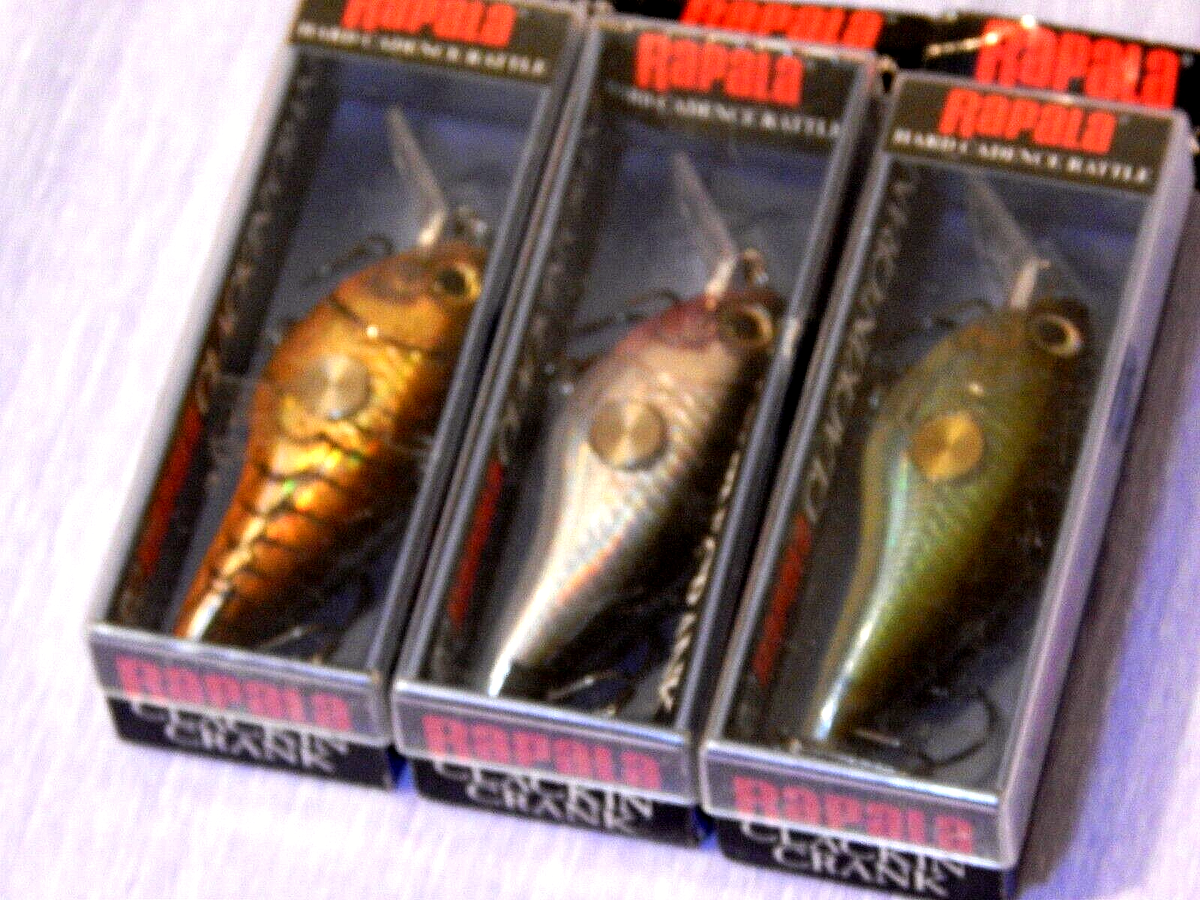 3-lot Rapala Clackin Crank CNC-74 mix-color 18g/7cm diving 1.2m
