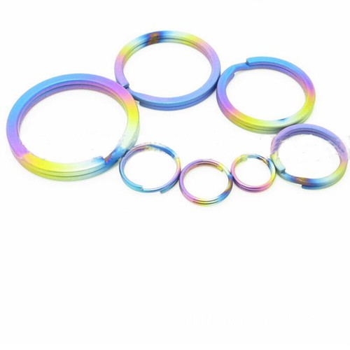10/12/14mm Titanium Alloy Key ring Hang Split Ring Keychain Quickdraw EDC - Photo 13/14