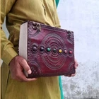Handmade Extra Big Seven Stone Leather Journal Writing Notebook Large Sketch