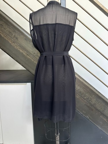 All Saints LEWIS black 100% silk zipped belted tunic dress UK10/US6/M - NWOT - Picture 5 of 11