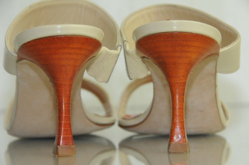 Sandales Manolo Blahnik beige verni orange crème EEL neuves 845 ventes exceptionnelles $ 37