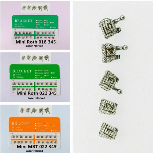 Dental Orthodontic Brackets Ortho Metal Braces MBT 022 345 Laser Marked - Picture 2 of 12
