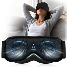 3D Breathable Sleep Mask,Zero Eye Pressure 3D Sleeping Mask Ideal for Travel,Nig