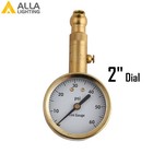 2" Copper TIRE PRESSURE GAUGE,ANSI B 40.1 Grade B Accuracy,Automobile Survival
