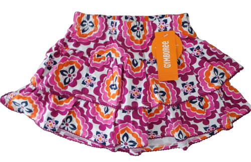 Gymboree Girls Size 5 Ruffled Skirt Skort Top & Hair Clips 3-PC SPICE MARKET NWT - Picture 3 of 4