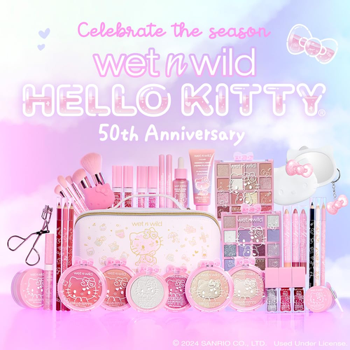 Wet N Wild Hello Kitty Ombretto Liquido, Liscio, Miscelabile, Lucido Opaco - Foto 3 di 12