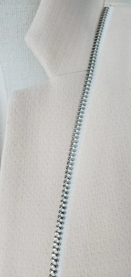 NEW $475 Rebecca Taylor Size 4 Double Layer Ecru Cropped Open Blazer Jacket NWT - Image 4 of 4