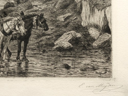 AVANT LETTRE Gravure d’Ewert Louis VAN MUYDEN - Picture 2 of 2