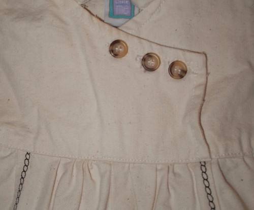 NEW GIRLS LITTLE ME sz 3 M BEIGE Sailor Nautical Theme SAILOR ROMPER OUTFIT - Picture 3 of 5