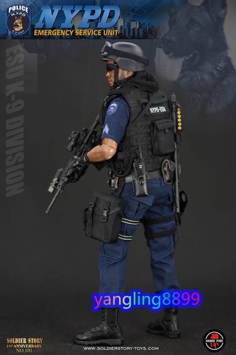 SS101 New York Police W/ K-9 Police Dog Action Figure 1/6 Model Toy New in Box - Picture 22 of 24
