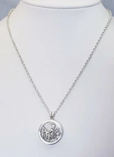 Joan Rivers Signed Zodiac Scorpio Silver Tone Pendant Necklace