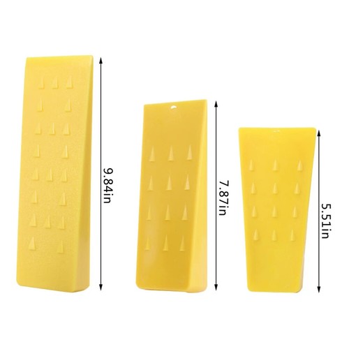 5-10" Yellow Plastic Tree Felling Wedges Logging Cutting Cleaving Chainsaw Wedge - Picture 7 of 10