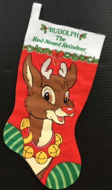 Vintage Santa's Best Rudolph The Red Nosed Reindeer Felt Christmas Stocking for sale online  eBay
