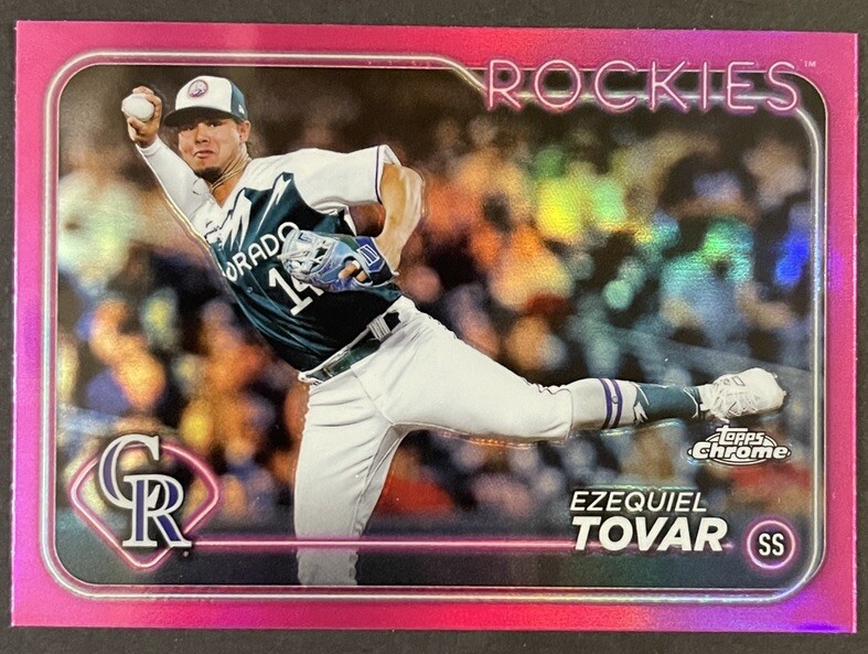 2024 Topps Chrome Ezequiel Tovar Pink Refractor #105