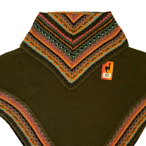 ANDEAN ALPACA HANDMADE WOMEN CAPE COAT PONCHO - Picture 18 of 64