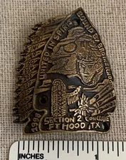 1998 SECTION 2 OA CONCLAVE Metal STAFF SHIELD Hiking SR2 Order of the Arrow TX