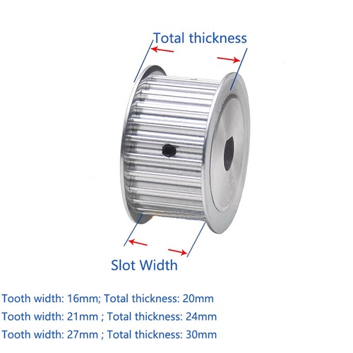 5M 25T-50T Timing Pulley Gear Synchronous Wheel D-Bore For 15/20/25mm Width Belt - Picture 3 of 9