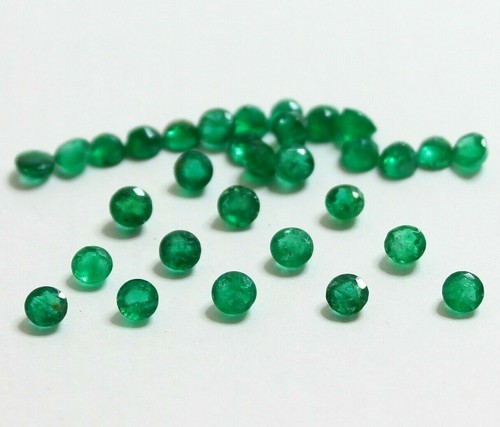 Natural Emerald Round, Oval Faceted Loose Gemstones, Green Zambian Emerald, #977 - Picture 5 of 22