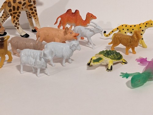 Tiere Spielzeug Wildtiere Zoo Bauernhof Tier Figuren Lot Giraffe Tiger Safari LTD? - Bild 5 von 7