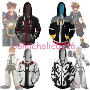 Kingdom Hearts 2 Sora Cosplay Costume 3D Printed Zipper Jacket Hoodie Sweatshirt