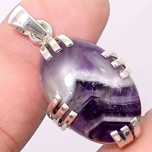 Artisan-Chevron-Amethyst-925-Sterling-Silver-Pendant-Jewelry-SDP49503