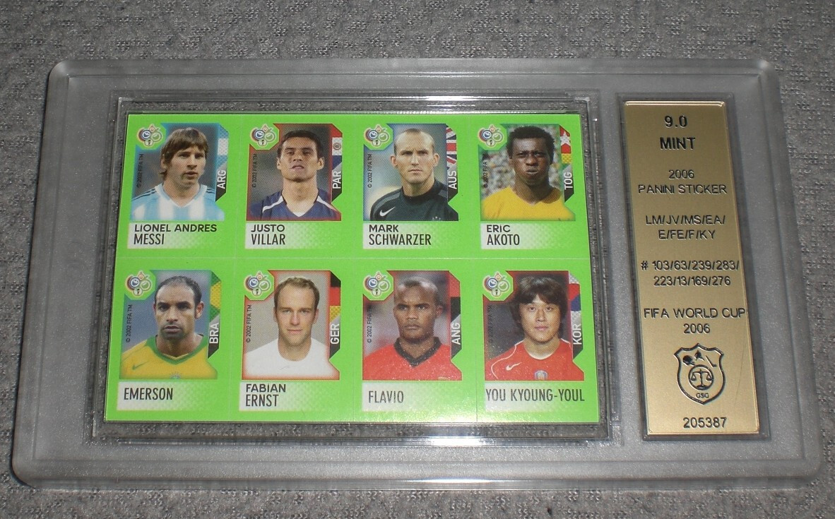 LIONEL MESSI - ROOKIE RC - MINT 9.0 - Panini World Cup 2006 Candy Sticker 103
