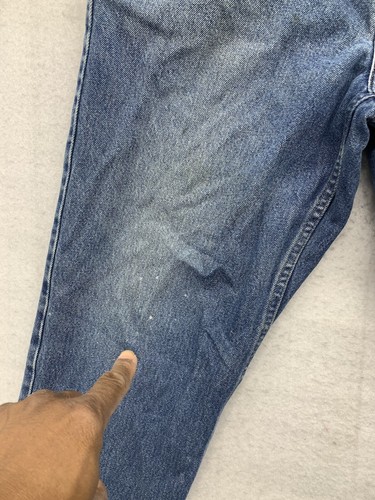 L.L. Bean Natural Fit Denim Jeans Men's 36X32 Chore Farm Thrashed Moto Biker - Picture 11 of 17