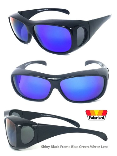 Polarized Mirror Lens FIT OVER Sunglasses Cover Rx Glasses UV Protect - Picture 7 of 26