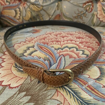 Women\'s Brown Genuine Snakeskin Belt Size M s-l400.jpg main image 3