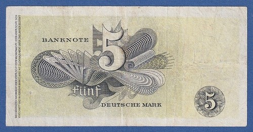 GERMANY - FEDERAL REPUBLIC -- 5 DEUTSCHE MARK ( 1948 ) -- FINE+ -- PICK 13i . - Imagen 2 de 2