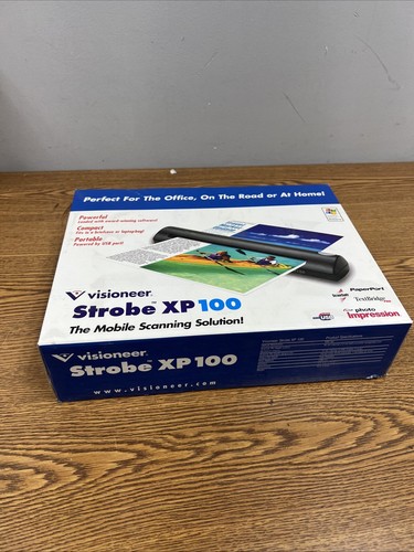VISIONEER STROBE XP 100 BLACK PORTABLE SHEETFEED DOCUMENT MOBILE SCANNER - Picture 1 of 5