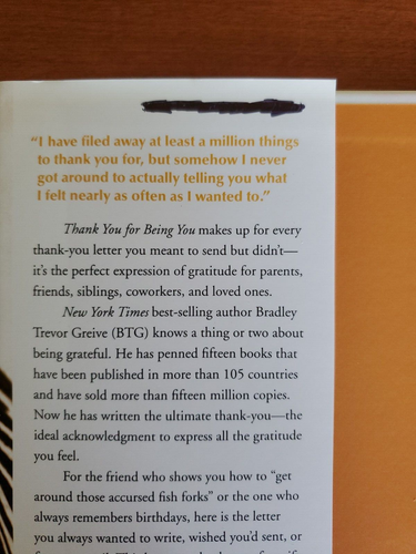 Thank You for Being You by Bradley Trevor Greive - Hardcover - Picture 4 of 6