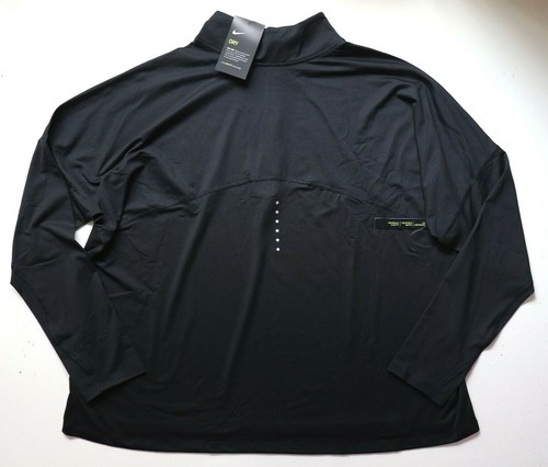NIKE DRY ELEMENT LONG SLEEVE ZIP RUNNING TOP CJ5502-010 WOMEN PLUS SIZE 1X 2X 3X - Picture 2 of 12
