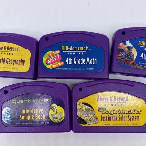 5 X LeapFrog LeapPad Quantum Pad Magic School Bus Fun-damentals Games Cartridge - Picture 3 of 6