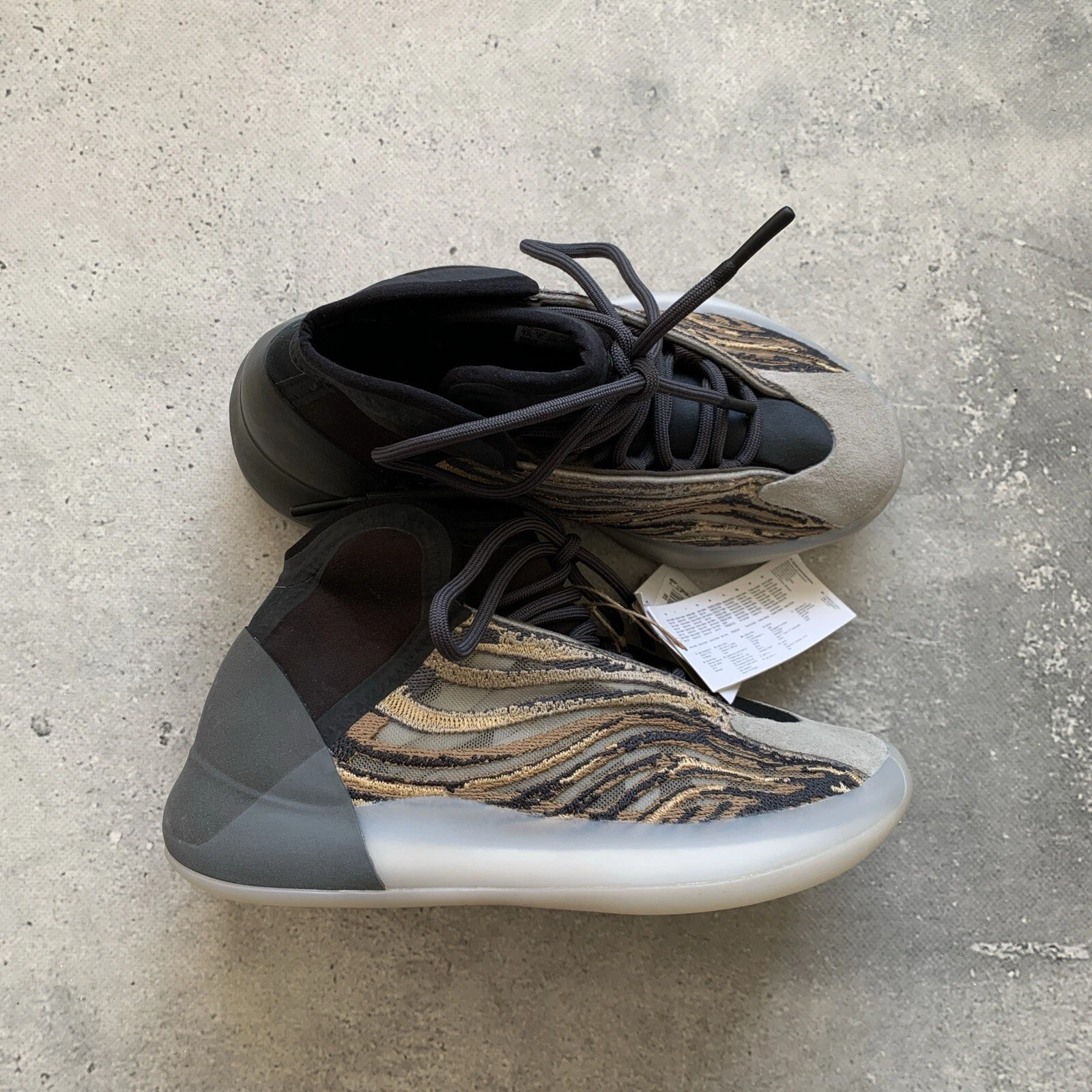 SNEAKERS ADIDAS YEEZY QNTM GRIGIO TINTA AMBRA QUANTUM HI TAGLIA US 4 5 UK 4 EU 36 2 3