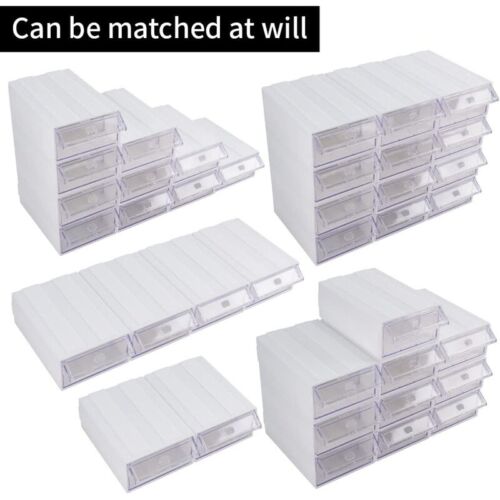 12 Pcs Stackable Drawer Organizer Storage Cabinet W/ Dividers Tags Stickers New - Picture 3 of 7