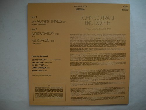 JOHN COLTRANE ERIC DOLPHY Two Giants Together LP 1976 France Near Mint - Picture 2 of 2