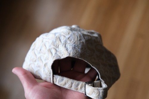 SUPREME TAN MONOGRAM DENIM 6- PANEL HAT ONE SIZE CLEAN EXCELLENT CONDITION - Picture 2 of 4