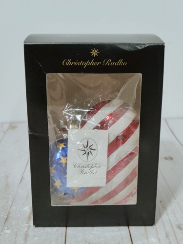 Christopher Radko Brave Heart Ornament American Flag Patriotic Americas Heart - Picture 10 of 15