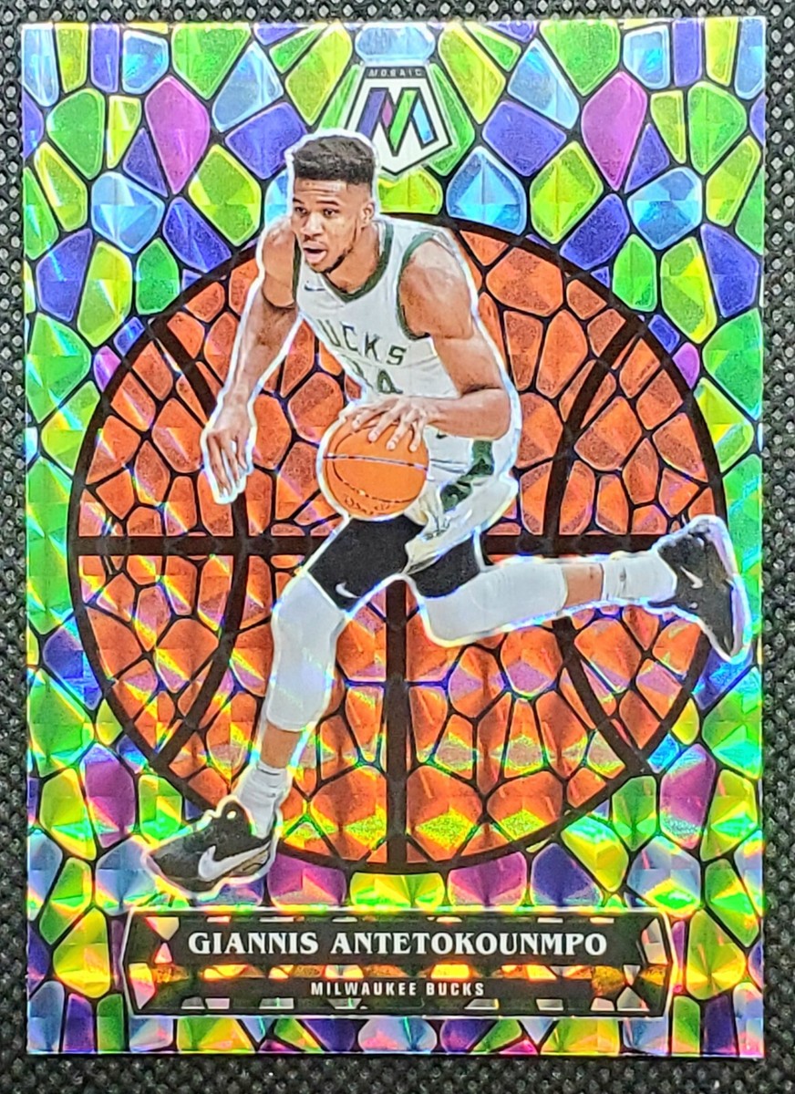 NBAカード MOSAIC GIANNIS ケースヒット 2020-21 Panini Mosaic Stained Glass Giannis Antetokounmpo #5